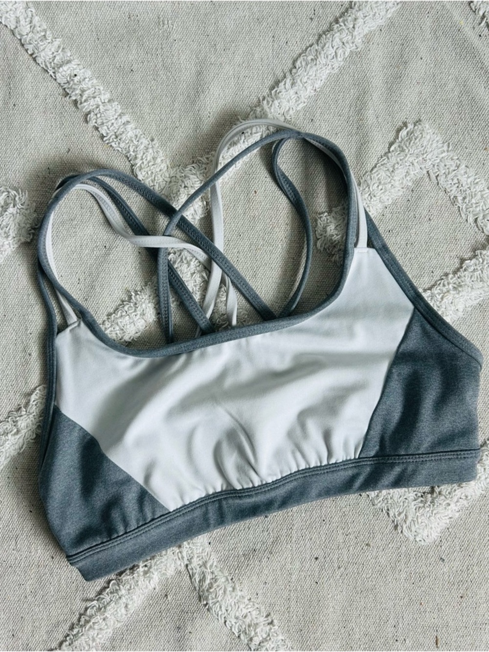 Athleta Fully Focused Bra Workout Yoga Gym In Silver Gray